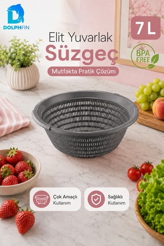Elit Yuvarlak Süzgeç 7 L Bpa Free Pembe