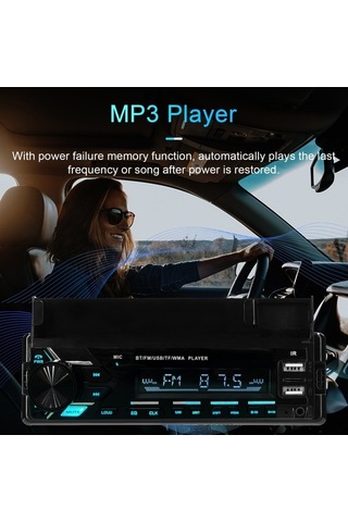 Novahub Araba Stereo Alıcısı: Bluetooth+fm+mp3+hands-free+şarj+uzaktan Kumanda