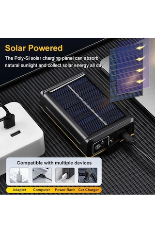 F.b.ı Pro F-3003 Alüminyum Pm10-tg Led Type-c Powerbank Ve Solar Şarjlı Kamp Kafa Feneri