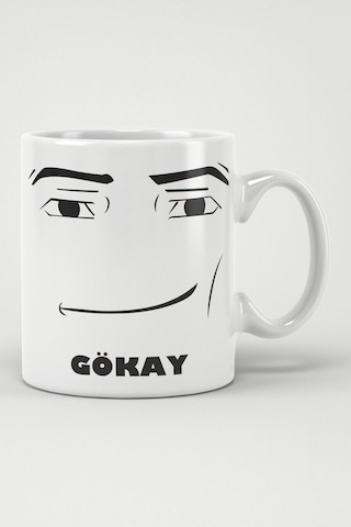 Roblox Face Yüz Baskılı Kişiselleştirilebilir Kupa Bardak Beyaz