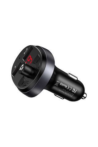 Usams Us-cc062 C11 Kablosuz Bluetooth4.2 Araç Fm Verici Mp3 Müzik Çalar İle Çift Usb Bağlantı Noktaları Siyah