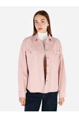 Colins Pembe Kadın Gömlek U.kol Cl1071167 Q1.v1 Plı Pembe