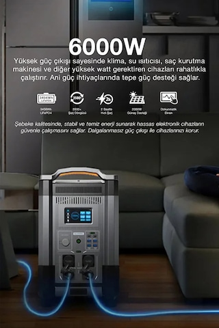 6000w Taşınabilir Güç İstasyonu