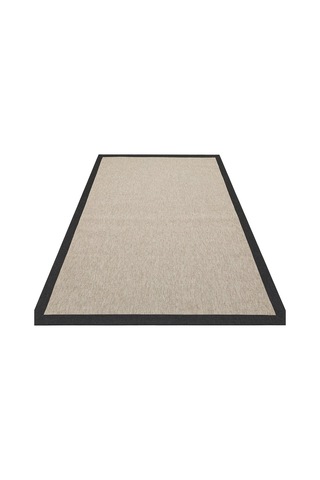 Bespoky Modern Düz Koridor Halısı Kilim Ekru - Vizon Kahve
