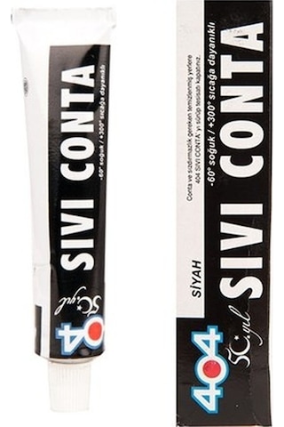 404 Siyah Sıvı Conta Yapıştırıcı Siyah 80 Gram 300 Dayanıklı