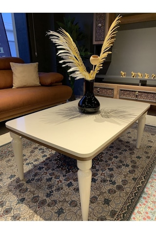 Akset Orta Sehpa Lüx Krem Ceviz Krem