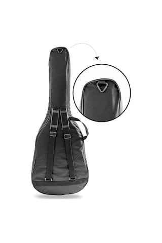 Profesyonel Su Geçirmez, 20 Mm Pedli Soft Case Akustik Gitar Kılıfı - Ahşap Pena Kolye Hediye