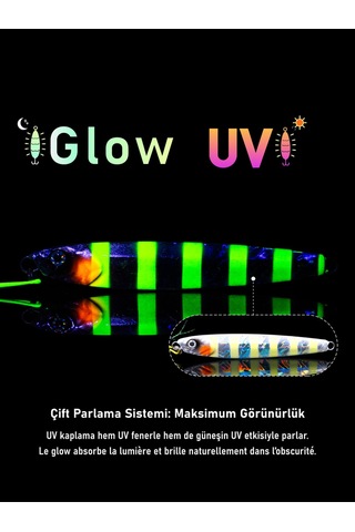 Jig, Zoka, Suni Yem, Glow Uv Metal Jig, 60gr 10cm Jıgto Tide 60
