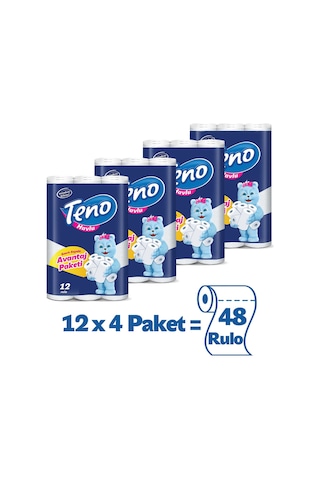 Teno Avantaj Paket Kağıt Havlu  4 x 12 Rulo