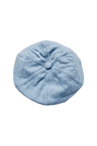 Uniquetrenders Kadın Arkadan Lastikli Kışlık Baretta Şapka Bebe Mavi