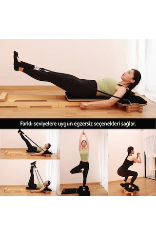 Kochler Ayarlanabilir Yaylı Sistem Ahşap Gövde Profesyonel Reformer Pilates Aleti