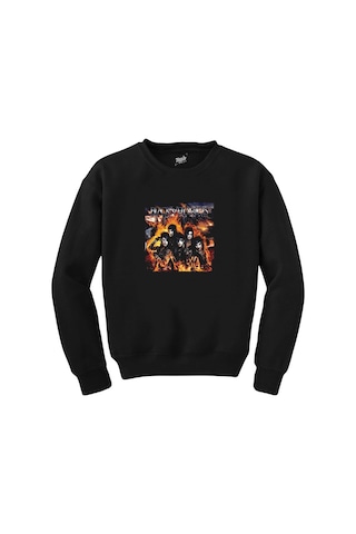 Black Veil Brides Set The World On Fire Siyah Sweatshirt Siyah