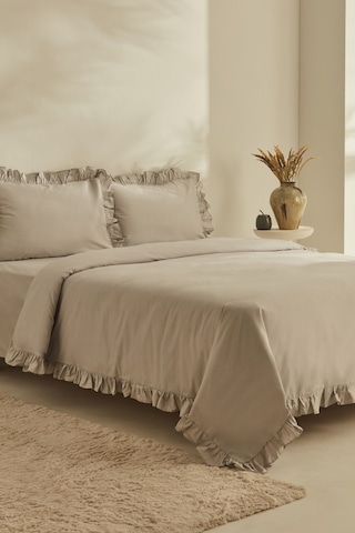 Karaca Home Pure %100 Pamuk Çift Kişilik Nevresim Takımı Açık Gri
