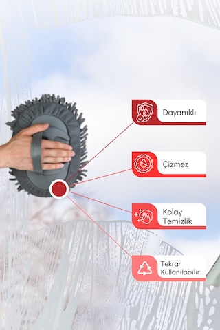 Grimorlife Çok Fonksiyonlu Mikrofiber Araba Yıkama Fırçası Teleskopik Uzun Saplı Detay Fırçası Oto Araç Mopu