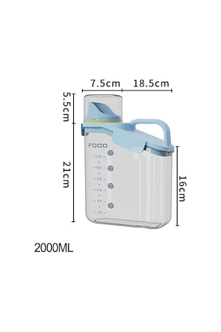 Gqiang Hava Geçirmez Pirinç Saklama Kabı, 2000ml Çift Sızdırmaz
