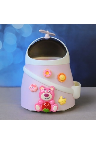 Dancemonkey Yaratıcı Ve Sevimli Pembe Masaüstü Çöp Kovası - Dekoratif Mini Çöp Kutusu Pembe