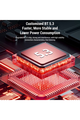 Leezsing Siyah Thinkplus Gm1b Bluetooth 5.3 Kulaklıklar - Yarı Kulak İçi Tasarım, Akıllı Gürültü Azaltma, Oyuncu Tuning, 5 Saat Kullanım Süresi