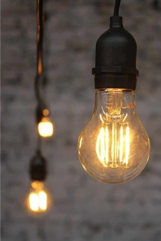 Amber Cam A60 Rustik Led Filament Ampul 4w E27 Gün Işığı Vintage