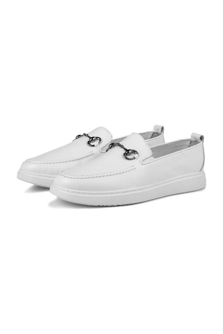 Ducavelli Anchor Hakiki Deri Erkek Günlük Ayakkabı, Loafer Ayakkabı, Hafif Ayakkabı, Yazlık Ayakkabı, Hafif Ayakkabı Beyaz