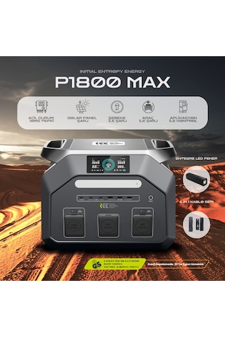 1024wh 3600w Max. Lifepo4 Taşınabilir Güç Kaynağı P1800
