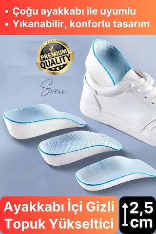 2,5 Cm Boy Uzatıcı Tabanlık Gizli Topuk Yükseltici Ortopedik Rahat Konforlu Uzatan Unisex Eva Köpük Çok Renk