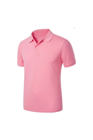 Kidsmadamiko Kız Çocuk Kısa Kollu Okul Polo Yaka T-shirt 5-17 Yaş Bedenler Pembe