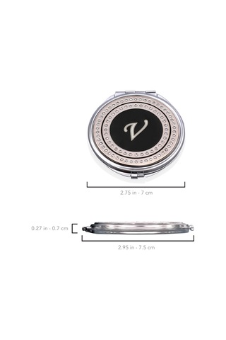 Zekupp Retro V Harfli Işlemeli Makyaj Aynası