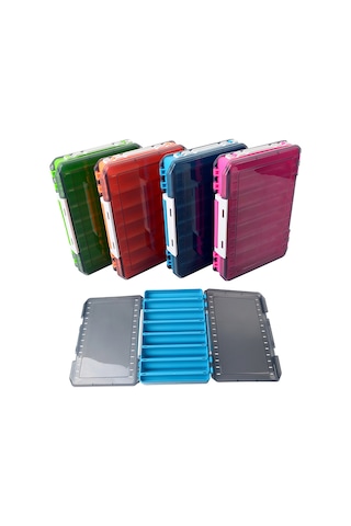 Reedark Çift Taraflı Dayanıklı Balıkçılık Organizatör Kutusu - Şeffaf Kapaklı Ve Taşıma Kolay