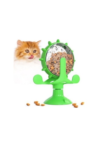 Lily Pet Yuvarlak Dönen Çarkıfelek Ödül Mama Zeka İnteraktif Kedi Oyuncağı
