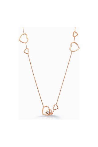 Kuyumcudukkani Zincirli "kalplerimiz"kolye-37160-r Rose Gold
