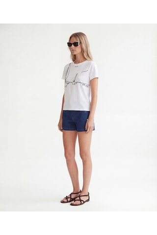 Yargıcı Regular Bisiklet Yaka Kısa Kol T-shirt 26ykts9018x 006 Ekru
