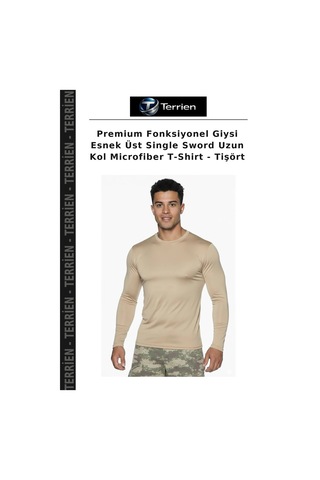 Terrien Premium Fonksiyonel Giysi Esnek Üst Single Sword Uzun Kol Microfiber T-shirt - Tişört Diğer