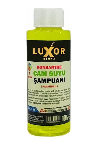 Luxor Kimya Konsantre Oto Cam Suyu Şampuanı 100 Ml 5 Adet