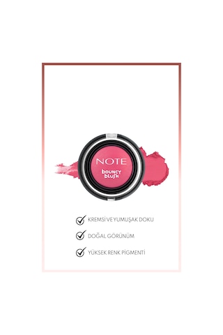 Note Cosmetique Bouncy Blush Yumuşak Kremsi Allık - 01 Paradise