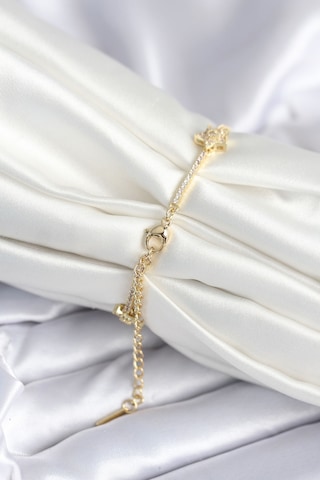 Pirinç Gold Renk Yıldız Model Kadın Bileklik Çok Renkli 36579751