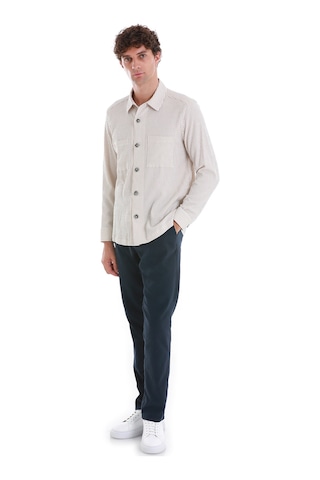 Hatemoğlu Bej Klasik Fit Çizgili Uzun Kollu Overshirt Gömlek Ceket 24d190000048 25 Bej