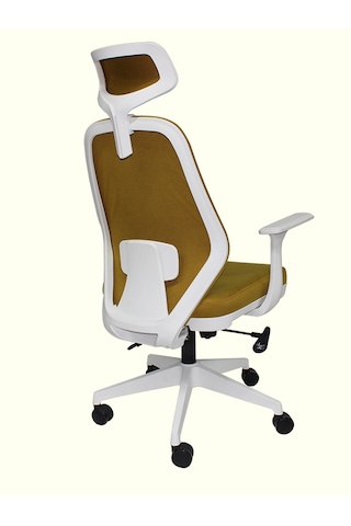 Apex White Pro Yönetici Koltuğu Ofis Koltuğu Hardal