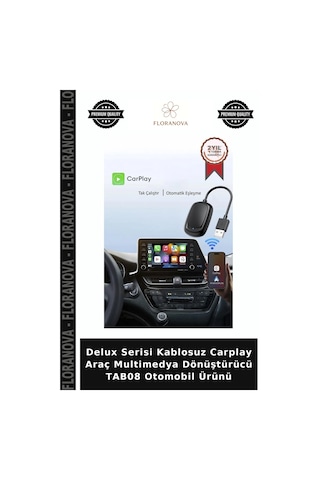 Delux Serisi Kablosuz Carplay Araç Multimedya Dönüştürücü Tab08 Otomobil Ürünü Diğer