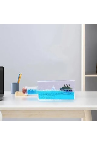 Larimar Batmayan Gemi Şişe Akvaryum