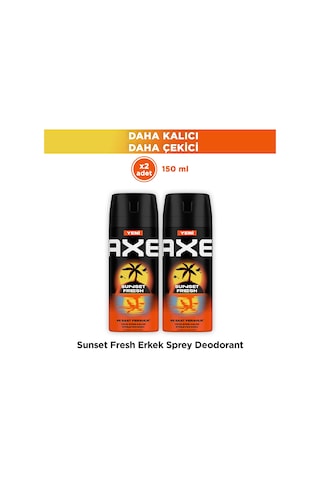 Axe Spray Erkek Deodorant Sunset Fresh 150 Ml X2