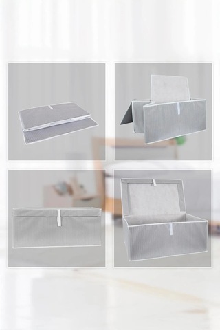 Çok Amaçlı Kutu Megaplus 70x40x30 Cm Tela Yıkanamaz Gri-beyaz