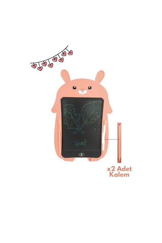 Pembe 8.5 İnç Renkli LCD Yazı & Çizim Tableti – Dijital Kalemli, Grafik Eğitim Tahtası