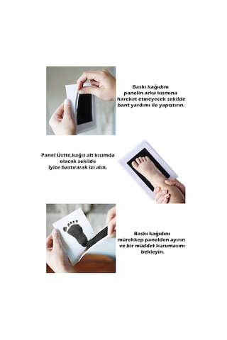 Technosmart Trendpoint Bebek El Ayak Izi Anı Seti Mürekkep Temassız Baskı Kit (509497194)