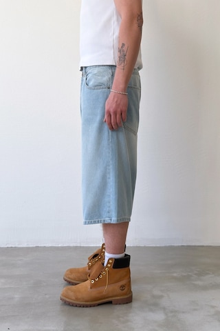Flaw Baggy Kot Şort-29227 Buz Mavi