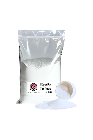 Superfıx Taş Tozu Hobi Harcı Obje Mumluk Heykel Saksı Tepsi Yapımı İçin Kar Beyaz Döküm Tozu 2 Kg