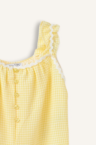 Defacto Kız Bebek Pötikareli Poplin Askılı Şort Tulum H9620a526hsyl450 Sarı-yl450