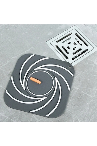 Silikon Kötü Koku Önleyici Delikli Banyo Mutfak Lavabo Koku Önleyici Sızdırmaz Ped Gri Renk