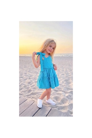 Poala Kids Ribbon Mavi Elbise
