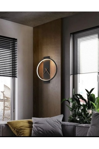 Ey-El Tasarım Modern Dekoratif Led Saat Siyah