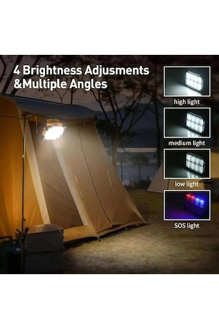 3600mah Pil 4 Seviyeli Şarjlı Standlı Led